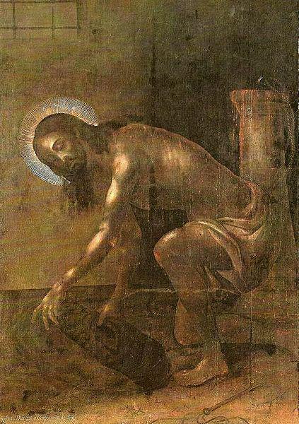 Diego de Carpio Christ gathering his clothes after the Flagellation oil painting picture